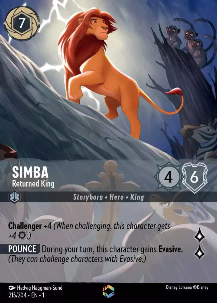 Simba Returned King, The First Chapter 215/204  Secret Enchanted Rare Foil