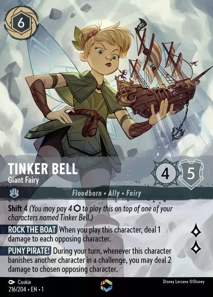 Tinker Bell Giant Fairy, The First Chapter 216/204  Secret Enchanted Rare Foil