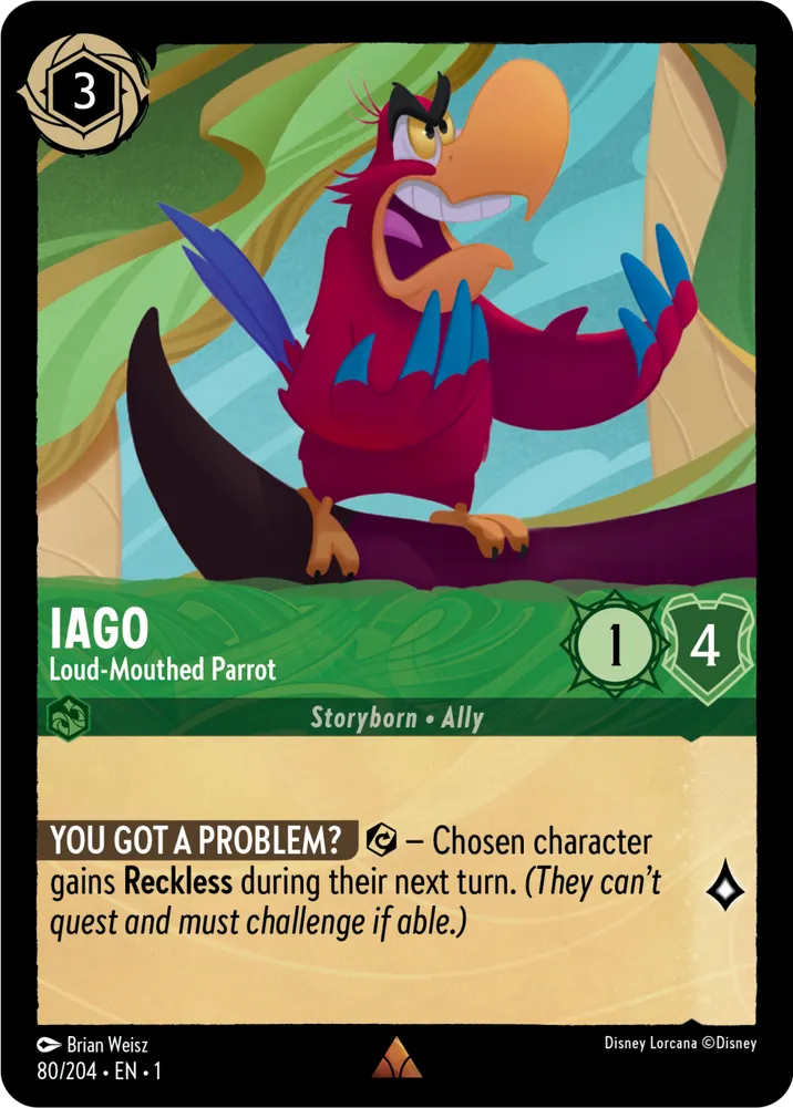 Iago Loud-Mouthed Parrot, The First Chapter 80/204 Foil