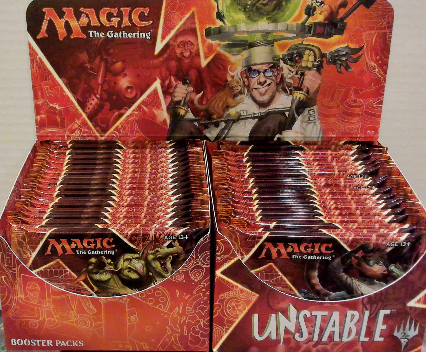 Unstable booster pack box