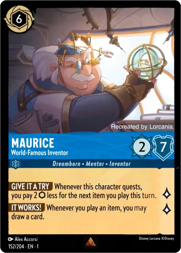 Maurice World-Famous Inventor, The First Chapter 152/204 Foil.